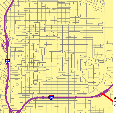 Zip code 78203 close-up map