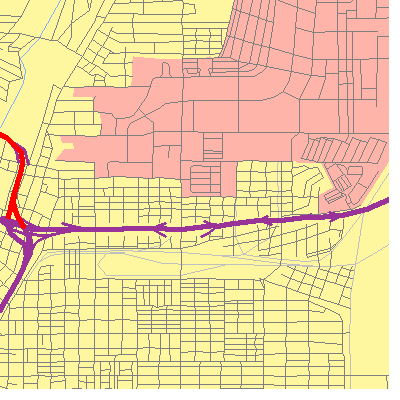 Zip code 78208 close-up map