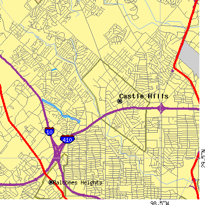 Zip code 78213 close-up map
