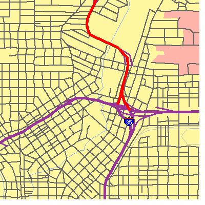 Zip code 78215 close-up map