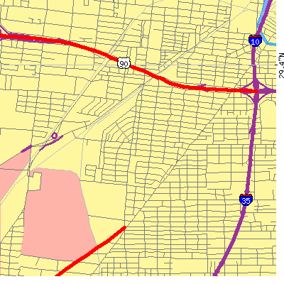 Zip code 78225 close-up map
