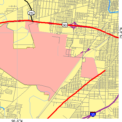 Zip code 78226 close-up map