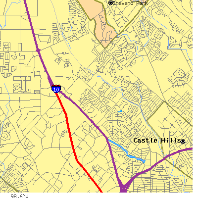 Zip code 78230 close-up map