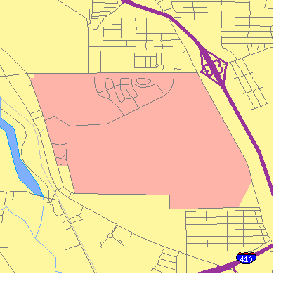 Zip code 78235 close-up map