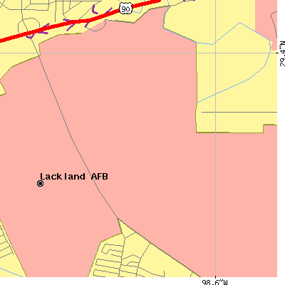 Zip code 78236 close-up map