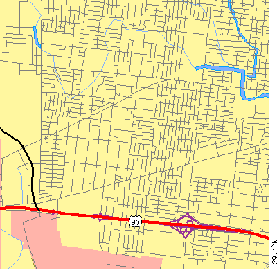 Zip code 78237 close-up map