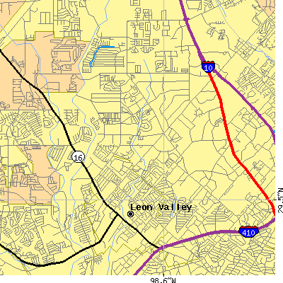 Zip code 78240 close-up map