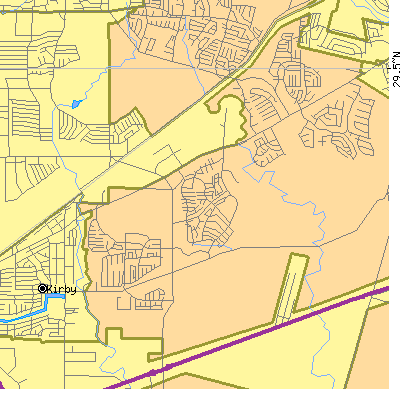 Zip code 78244 close-up map