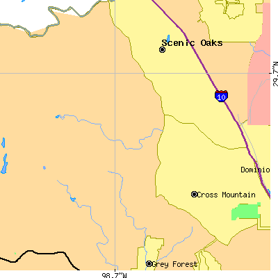 Zip code 78255 close-up map