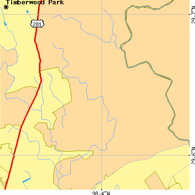 Zip code 78259 close-up map
