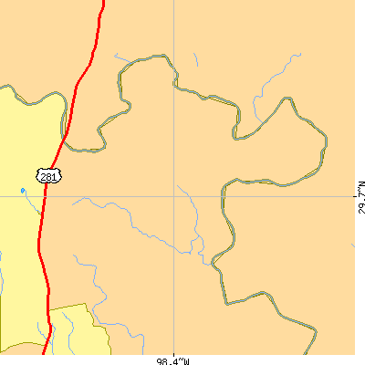 Zip code 78261 close-up map