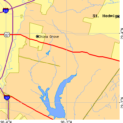 Zip code 78263 close-up map