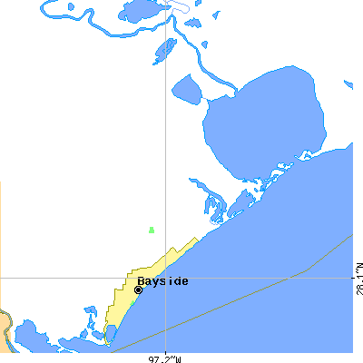 Zip code 78340 close-up map