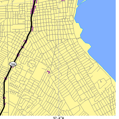 Zip code 78404 close-up map