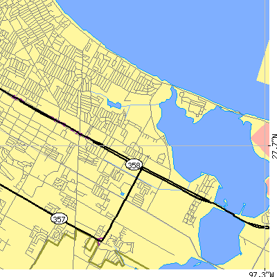 Zip code 78412 close-up map