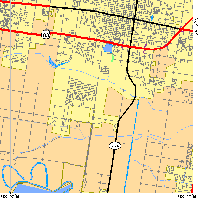 Zip code 78503 close-up map
