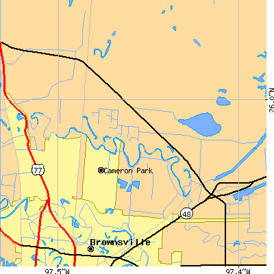 Zip code 78526 close-up map