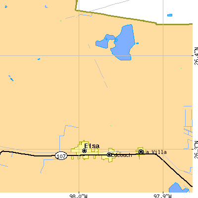 Zip code 78538 close-up map