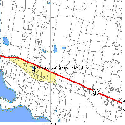 Zip code 78547 close-up map