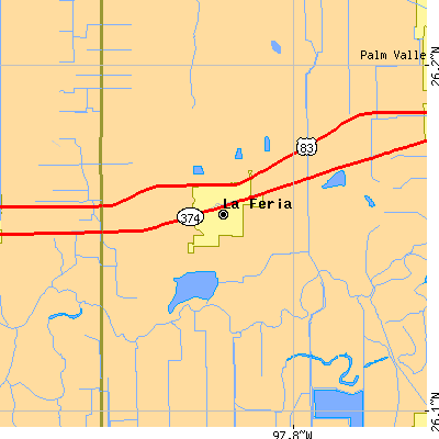Zip code 78559 close-up map