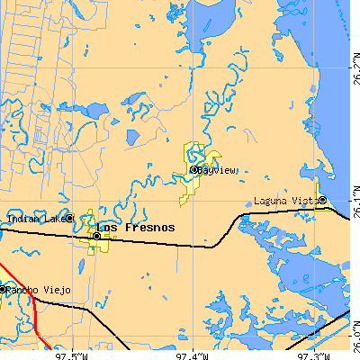 Zip code 78566 close-up map