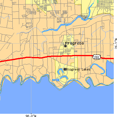 Zip code 78579 close-up map