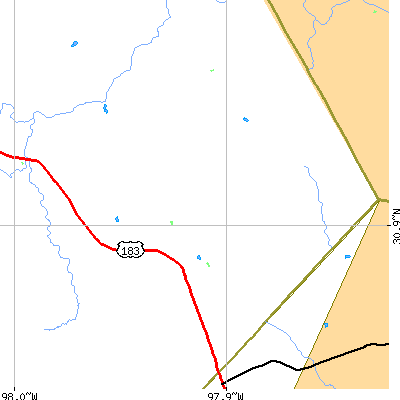 Zip code 78608 close-up map