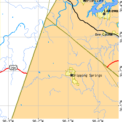 Zip code 78620 close-up map