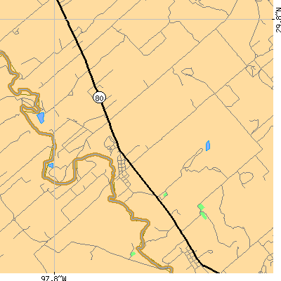 Zip code 78622 close-up map