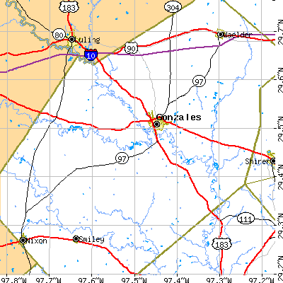 Zip code 78629 close-up map