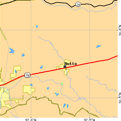 Zip code 78634 close-up map