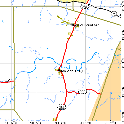 Zip code 78636 close-up map