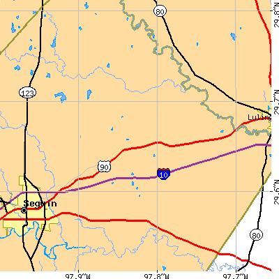 Zip code 78638 close-up map
