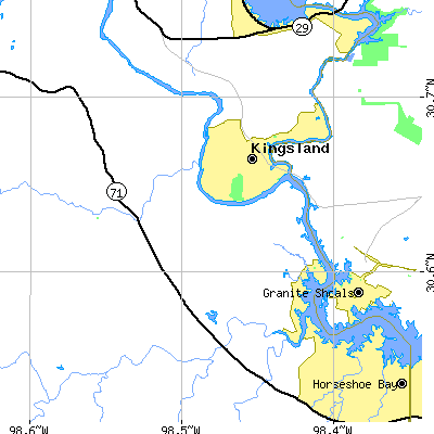 Zip code 78639 close-up map