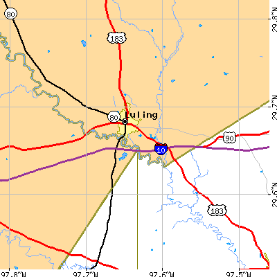 Zip code 78648 close-up map