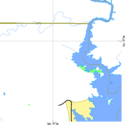 Zip code 78672 close-up map