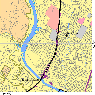 Zip code 78703 close-up map