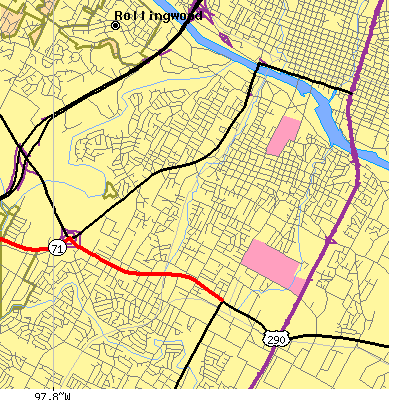 Zip code 78704 close-up map