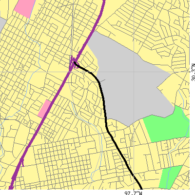 Zip code 78722 close-up map