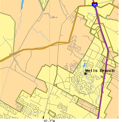 Zip code 78728 close-up map