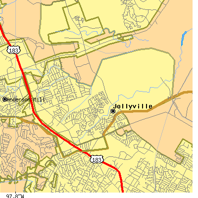Zip code 78729 close-up map