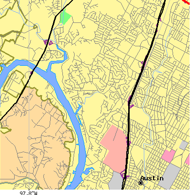 Zip code 78731 close-up map
