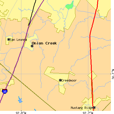 Zip code 78747 close-up map