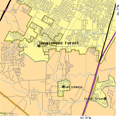 Zip code 78748 close-up map