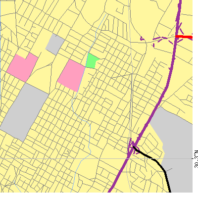 Zip code 78751 close-up map