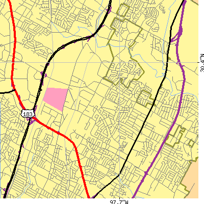 Zip code 78758 close-up map