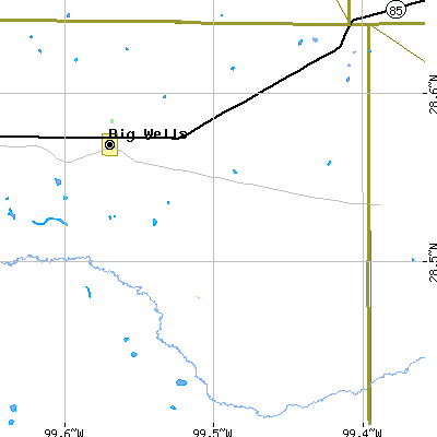 Zip code 78830 close-up map