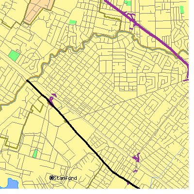 Zip code 94301 close-up map