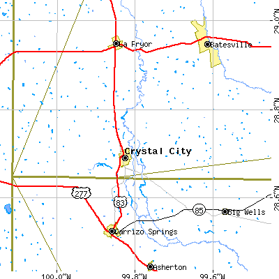 Zip code 78839 close-up map