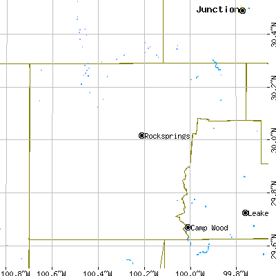Zip code 78880 close-up map